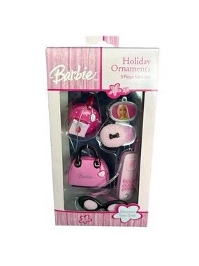 Vintage Barbie Holiday Christmas Ornaments 5 Piece Mini Set Collectible Gift